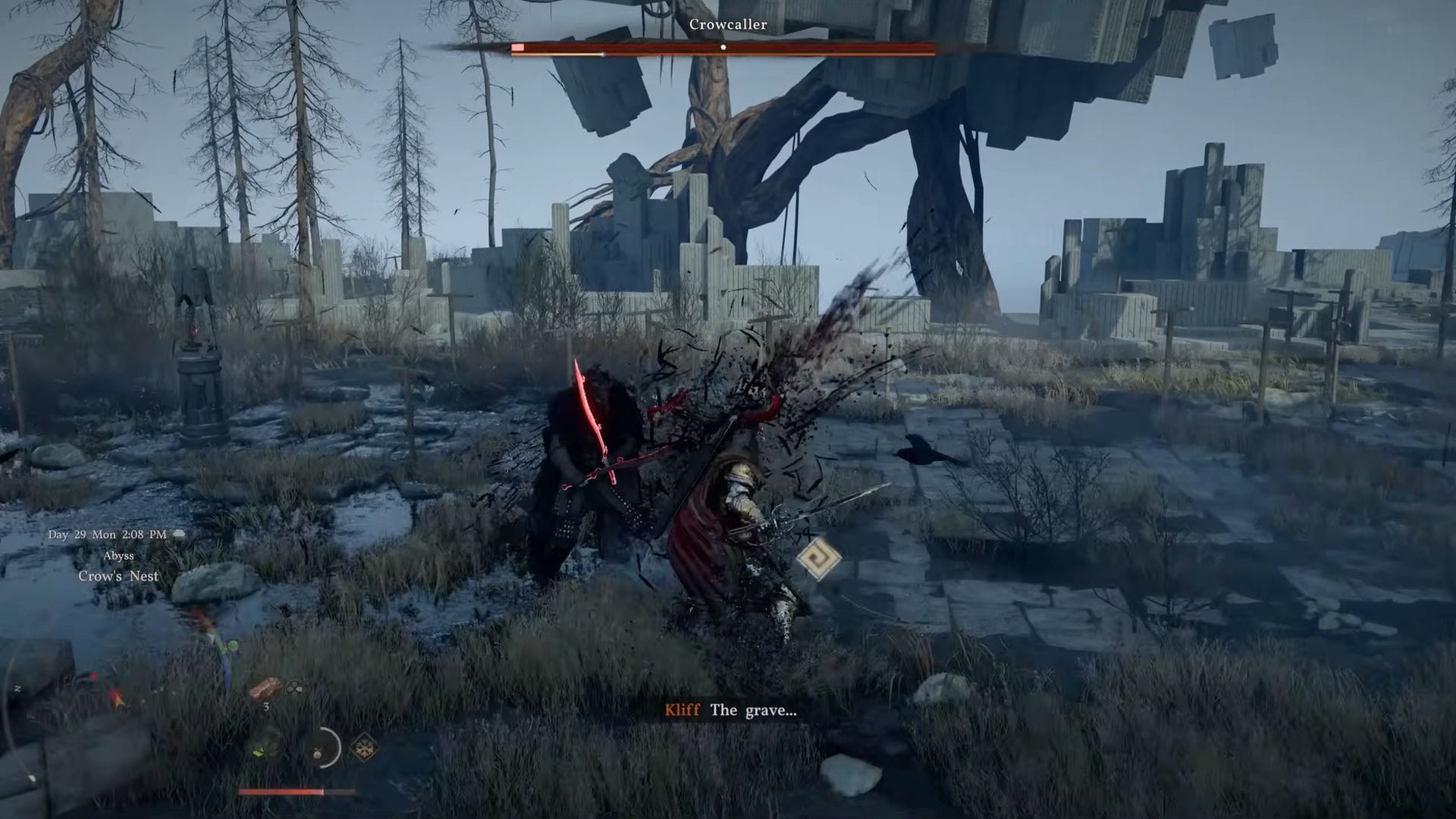 You can get the Blackwing Leather after beating the Crowcaller boss (Image via Pearl Abyss)