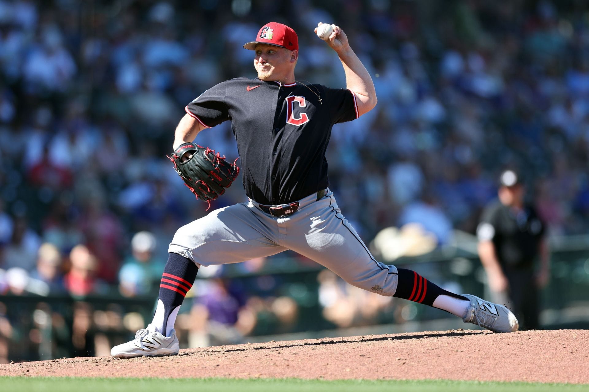 Parker Messick in action for the Cleveland Guardians - Source: Getty