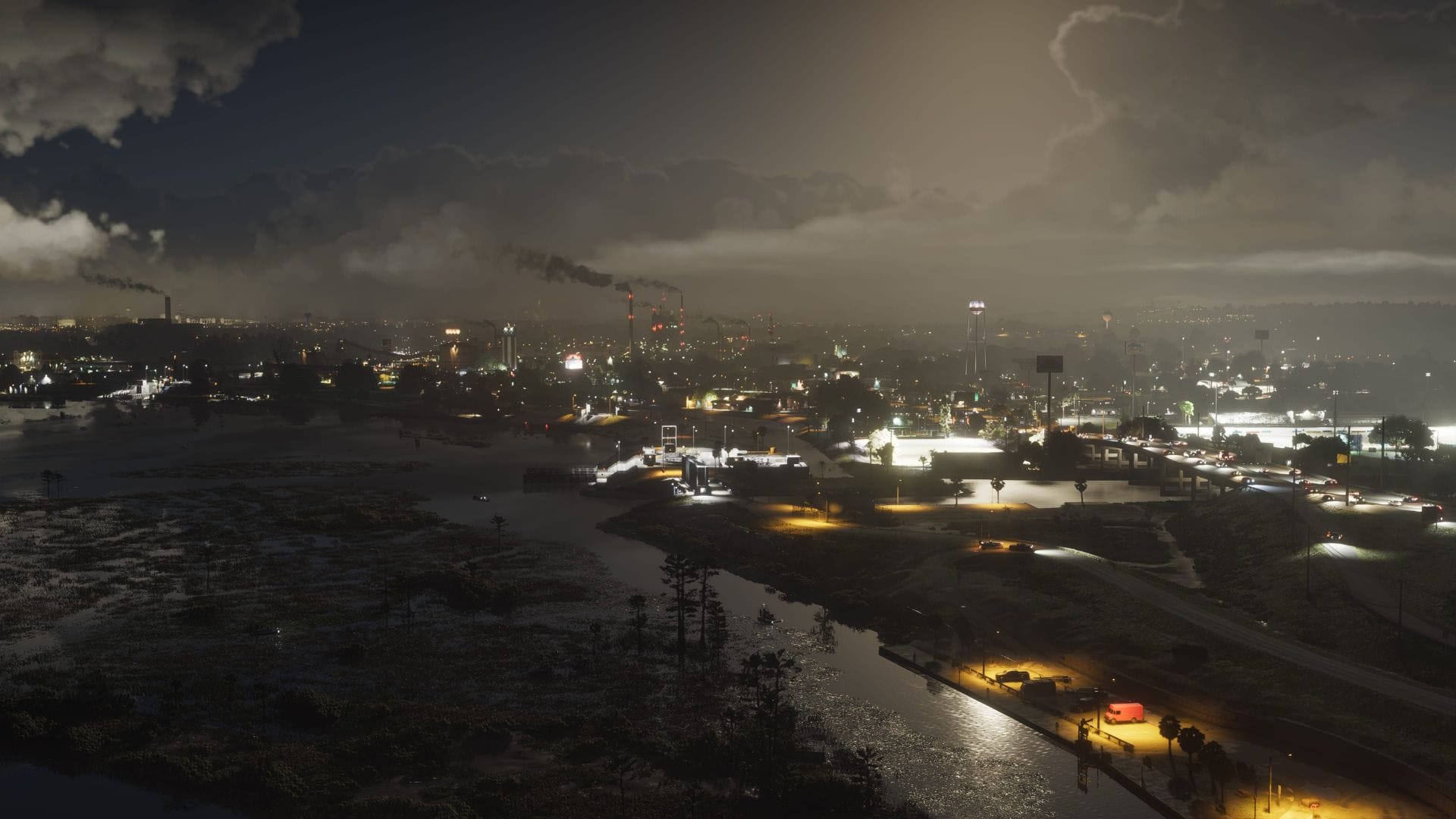 The night view of GTA VI (Image via Rockstar Games)
