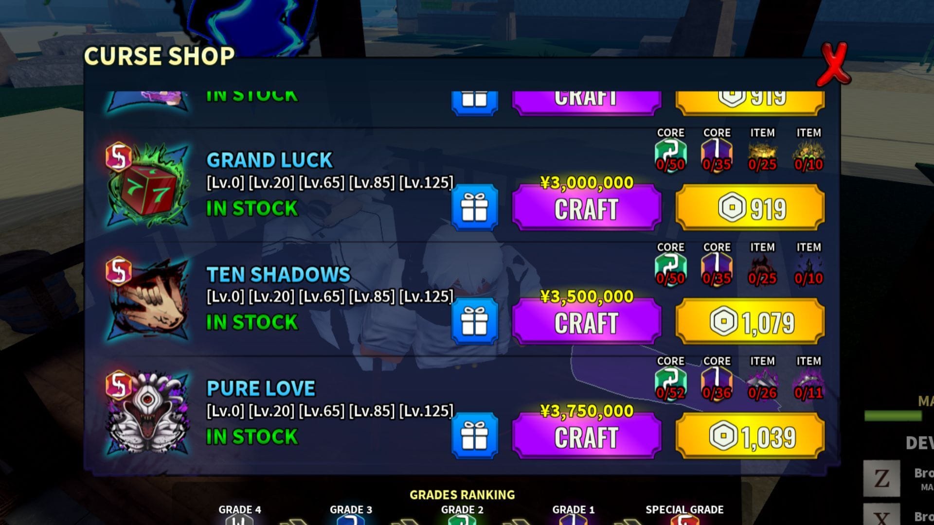 Pure Love in the Cursed Shop (Image via Roblox)