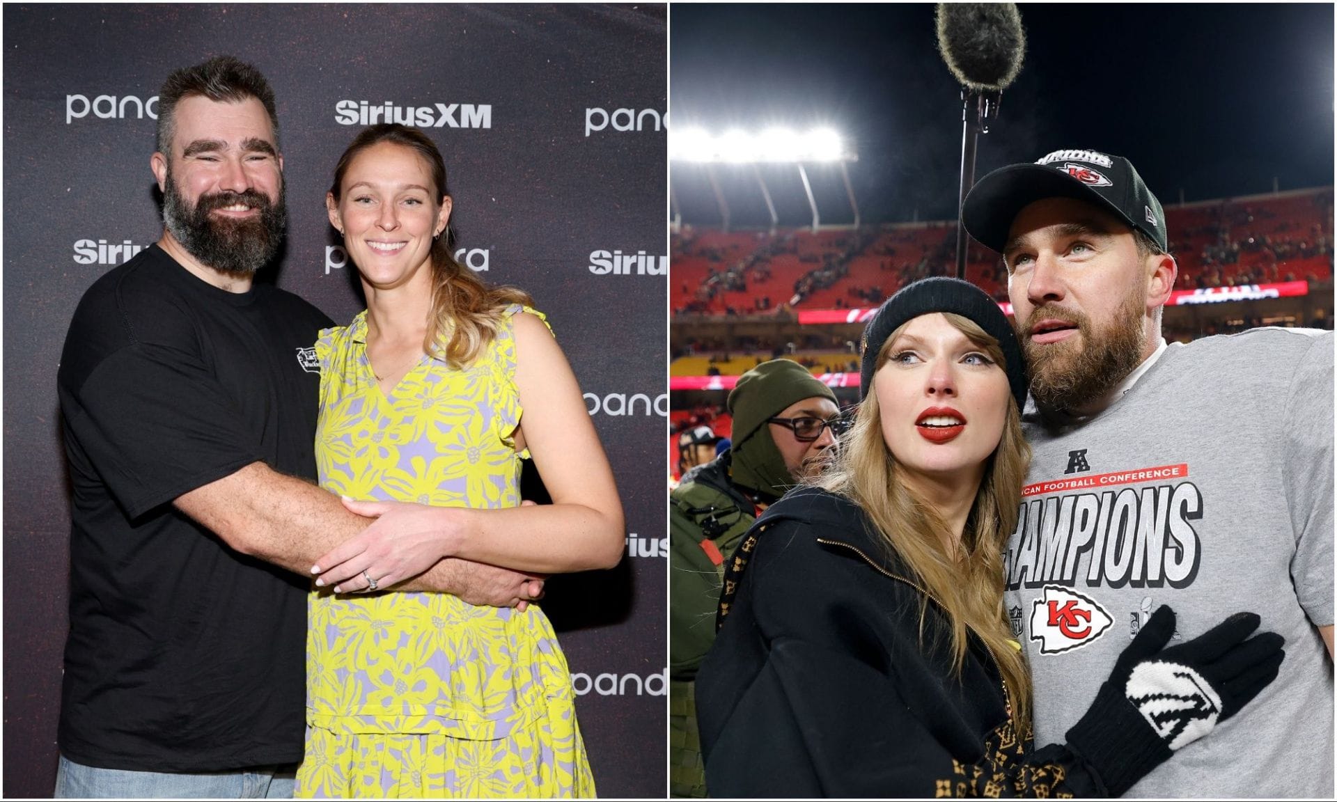 Kylie Kelce remains tight lipped as she gets asked to spill details on Travis Kelce and Taylor Swift's wedding