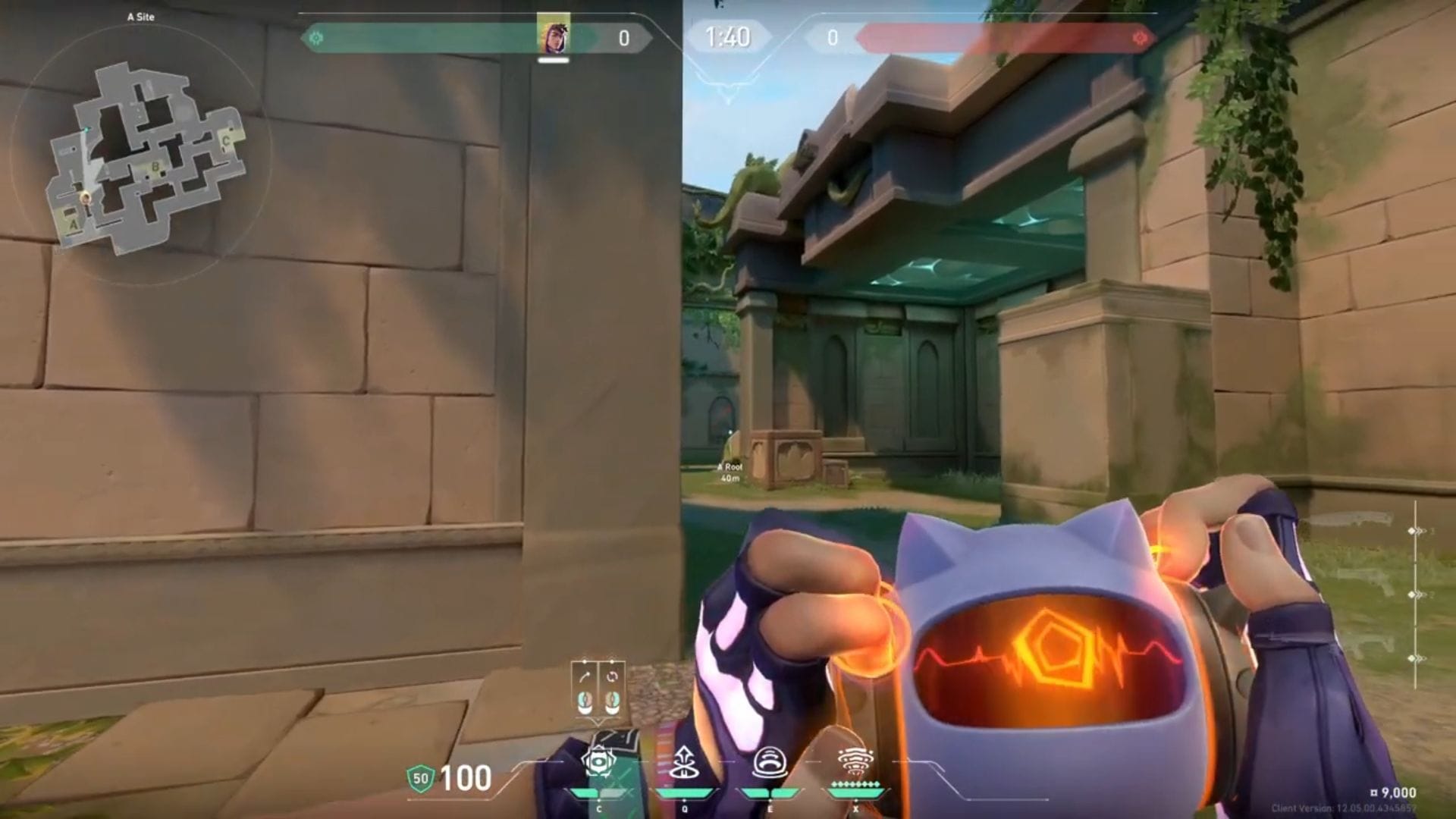 A-Site M-Pulse defending lineup (Image via SK Gaming || Riot Games)