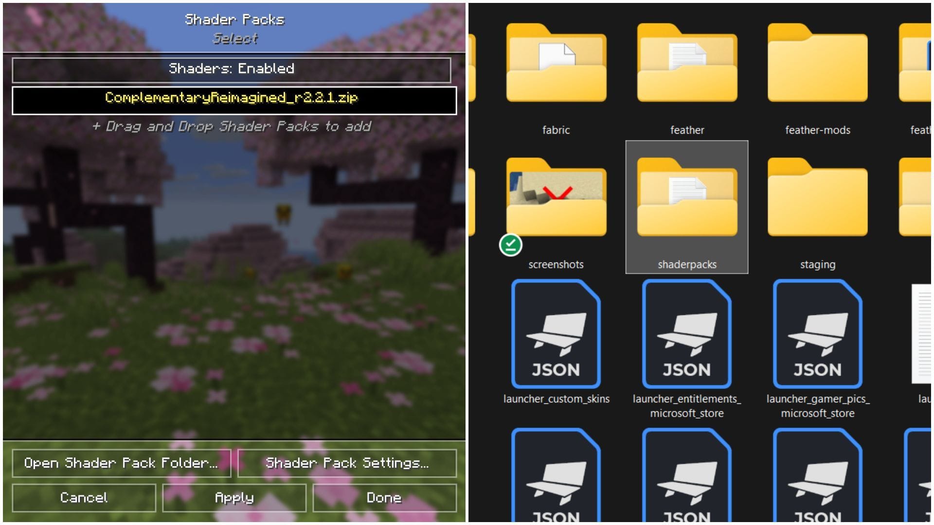 Abra o jogo e encontre a pasta do pacote (Imagem via Mojang Studios || Sportskeeda)