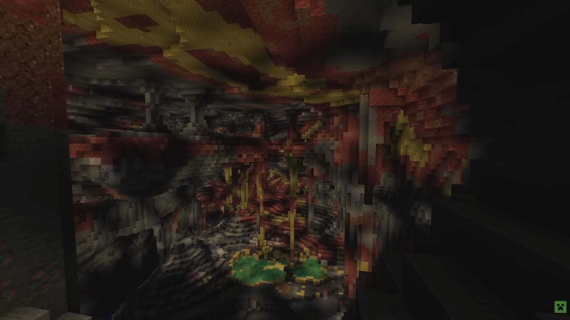 All new sulfur and cinnabar blocks in Minecraft Chaos Cubed drop