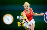 Siniakova beat the defending champ in her last match. (Source: Getty)