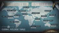 A handy map from Pearl Abyss with the release times (Image via Pearl Abyss)