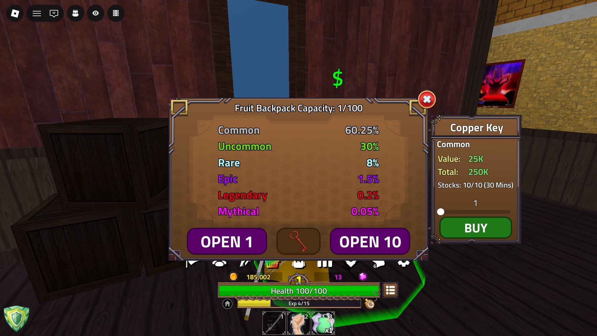 Use your best Fruit in tandem with Ethereal to excel in combat (Image via Roblox)