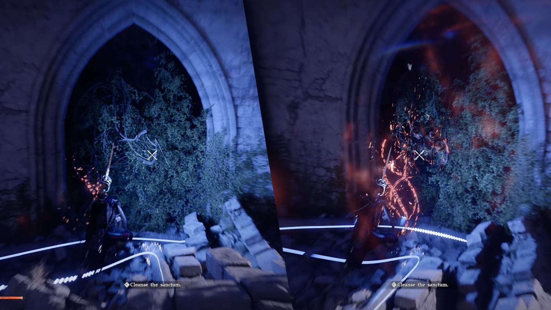 Use Blinding Flash to burn away the thorny vines (Image via Pearl Abyss)