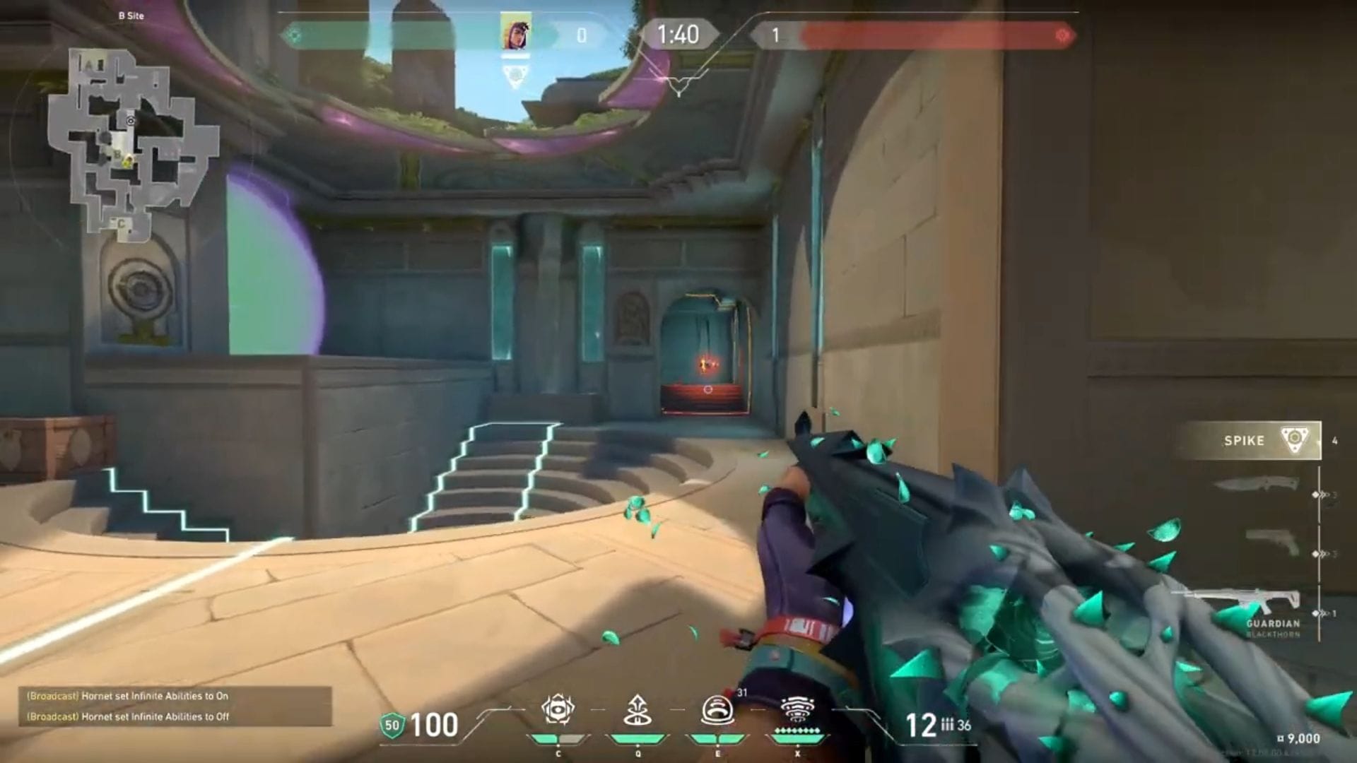 B-Site M-Pulse lineup into A Link (Image via SK Gaming || Riot Games)