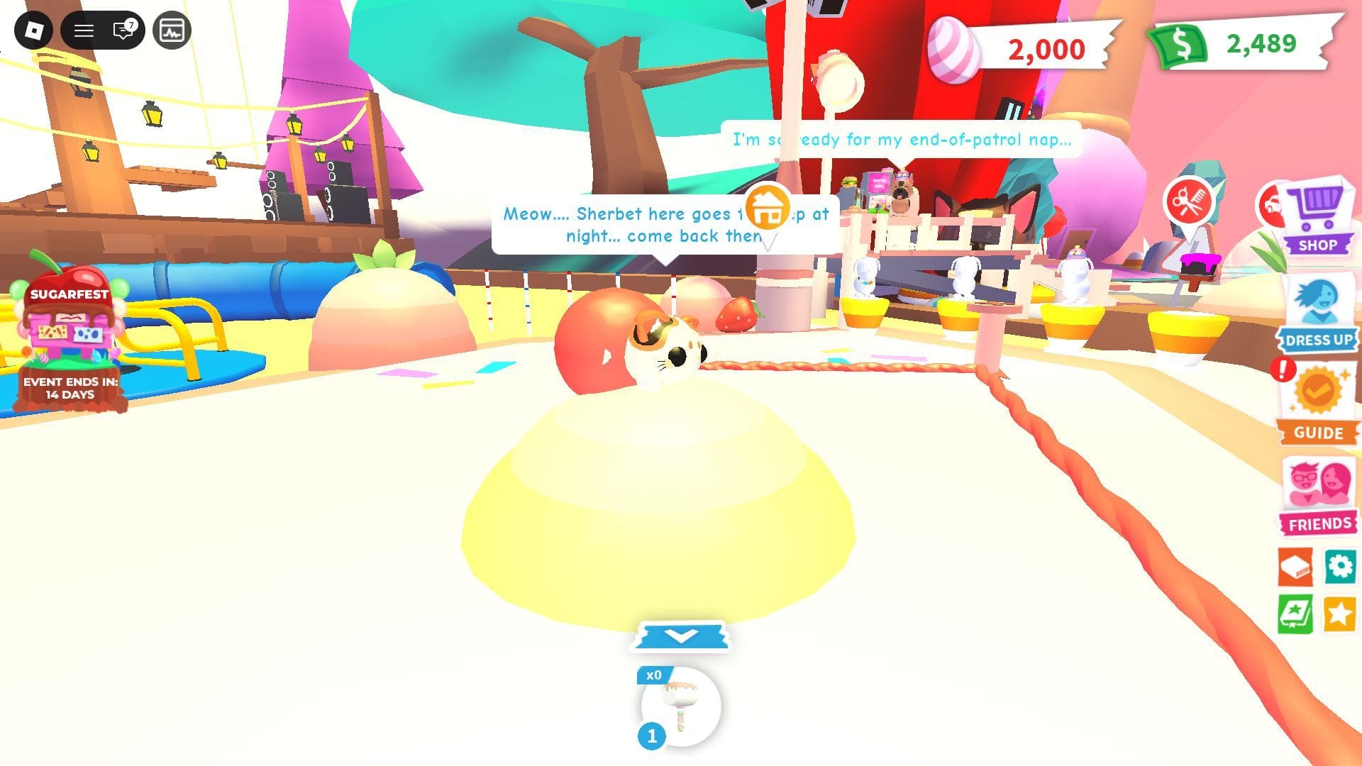 Complete Mochi Mash to get the Mochi Meow Pet (Image via Roblox)