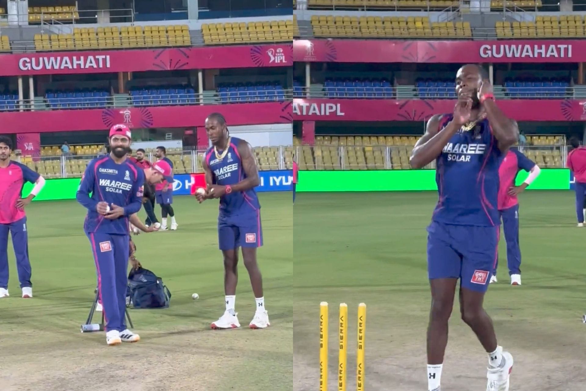 Jofra Archer emulates Ravindra Jadeja's action in front of him during net session ahead of RR vs CSK IPL 2026 match [Watch]
