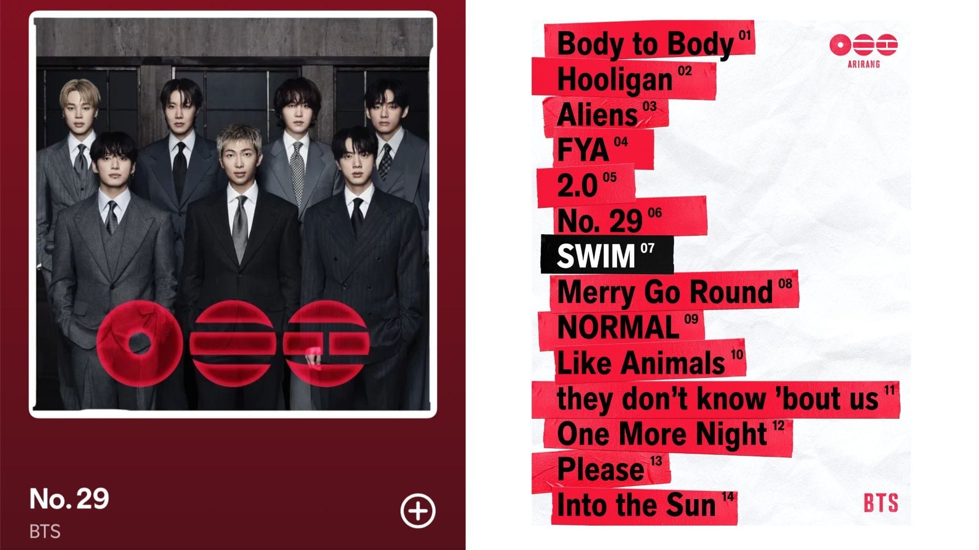 “WHAT IS NO.29?” – Fans left confused over BTS ARIRANG’s 6th no vocal track