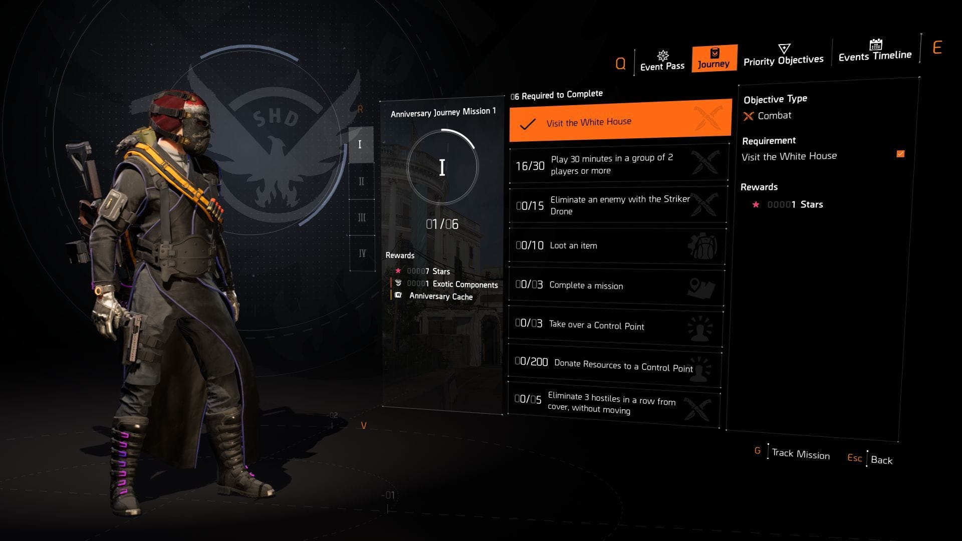 All Anniversary Journey missions and rewards in The Division 2