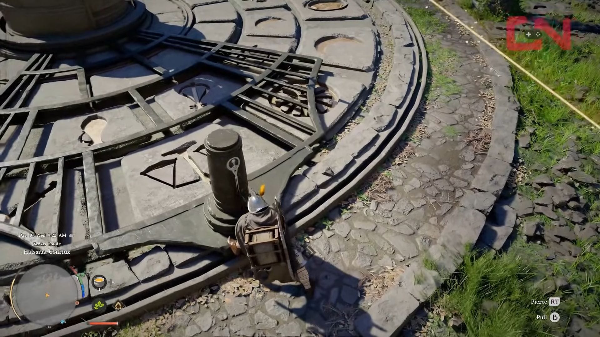 Placing the post on the scale symbol (Image via Pearl Abyss || YouTube/@GosuNoob)