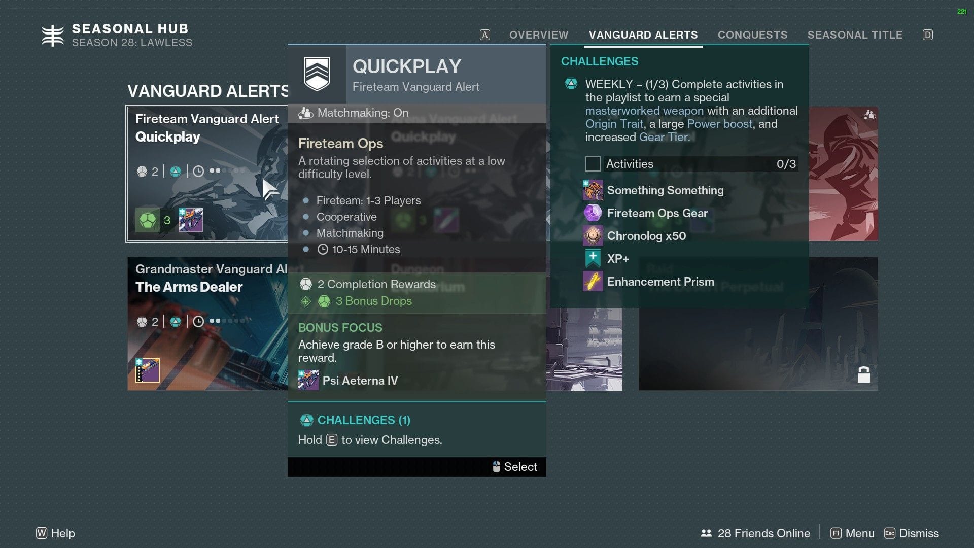 Weekly challenges of Vanguard alerts in this Destiny 2 (Image via Bungie) 
