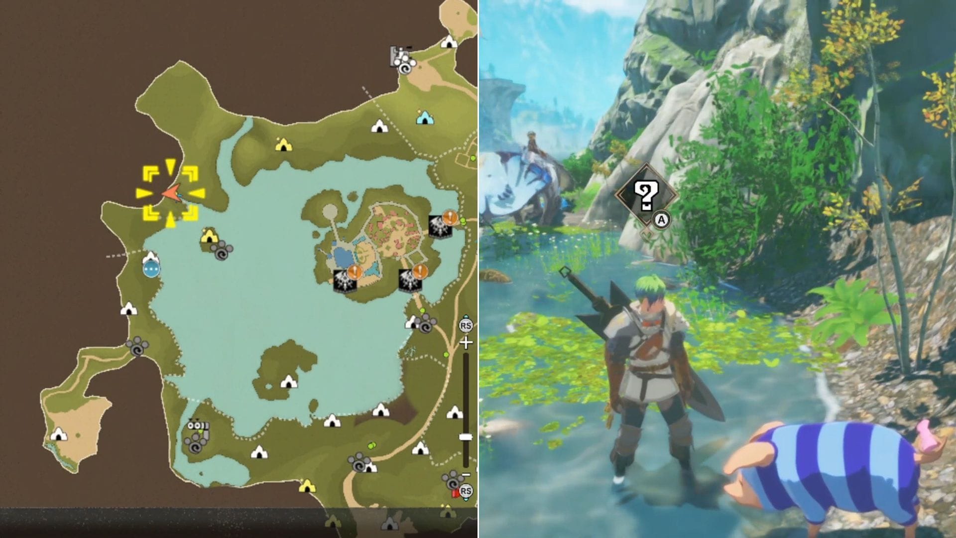 Location of the eighteenth Poogie in Azuria (Image via Sportskeeda Gaming || Capcom)