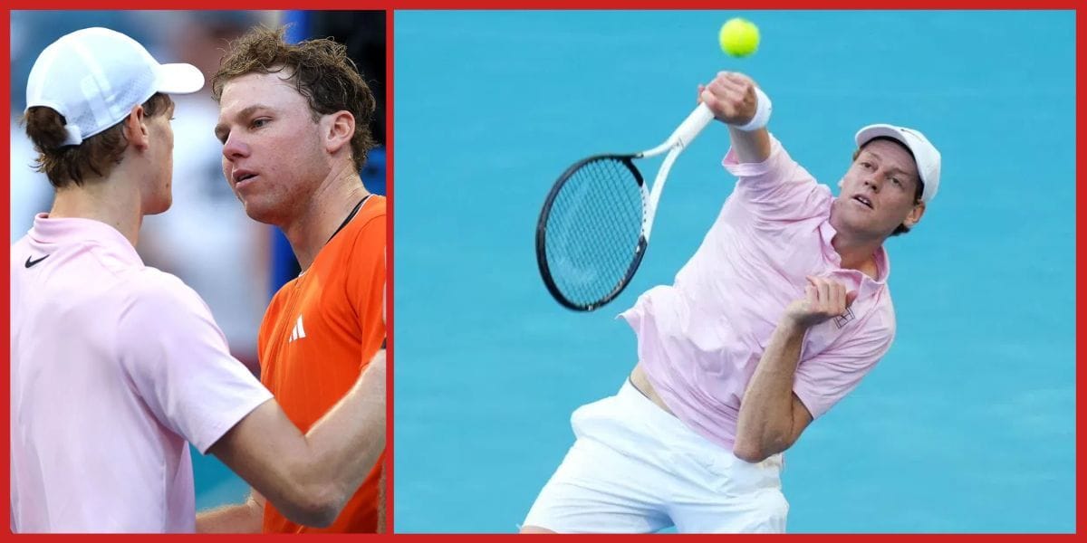 WATCH: Jannik Sinner fires straight into Alex Michelsen’s body in Miami Open 4R accident