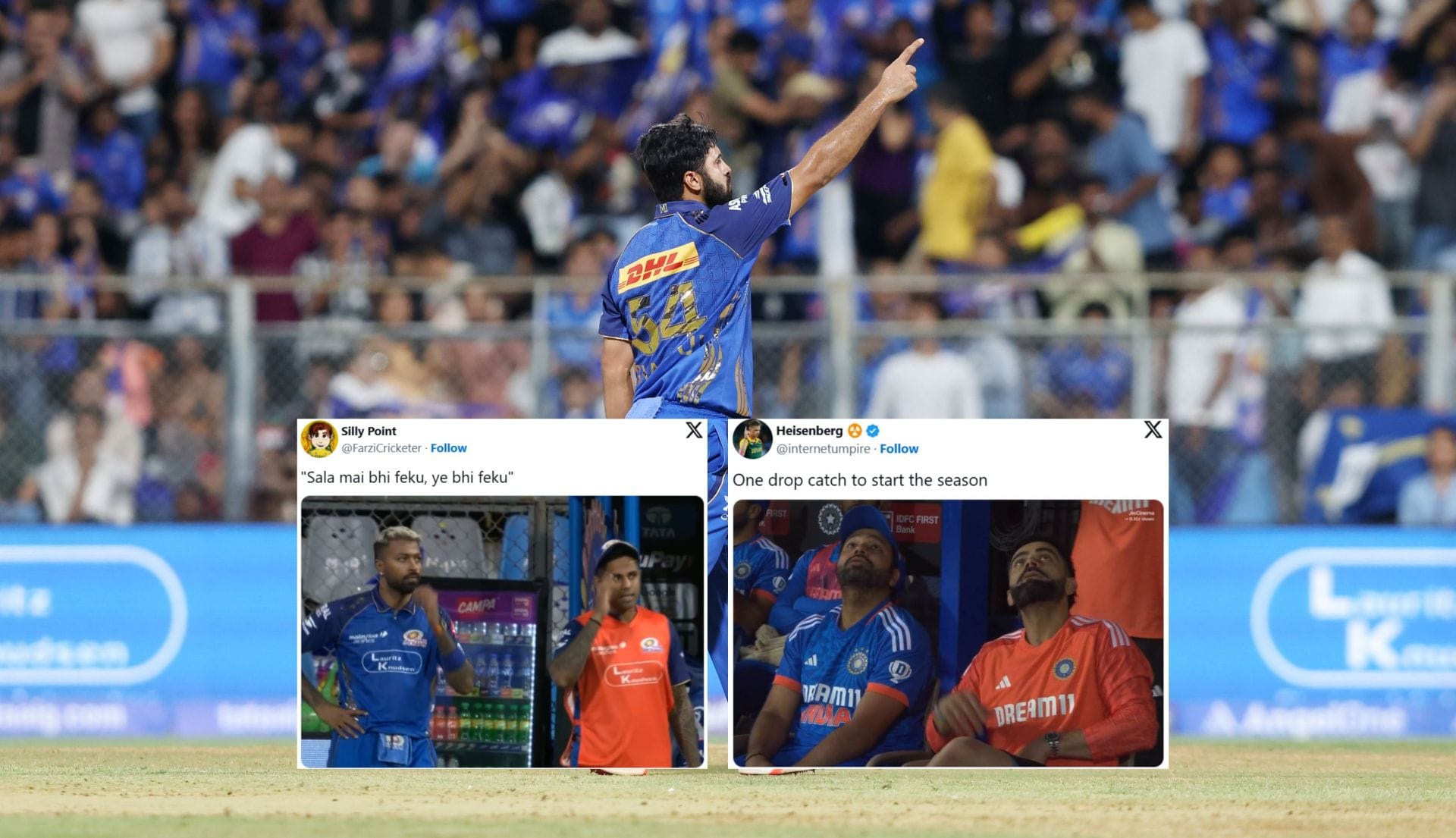 "Girlfriend ke saamne bezzati ho gaya" - Top 10 funny memes as KKR reach 220/4 in IPL 2026 clash vs MI in Mumbai