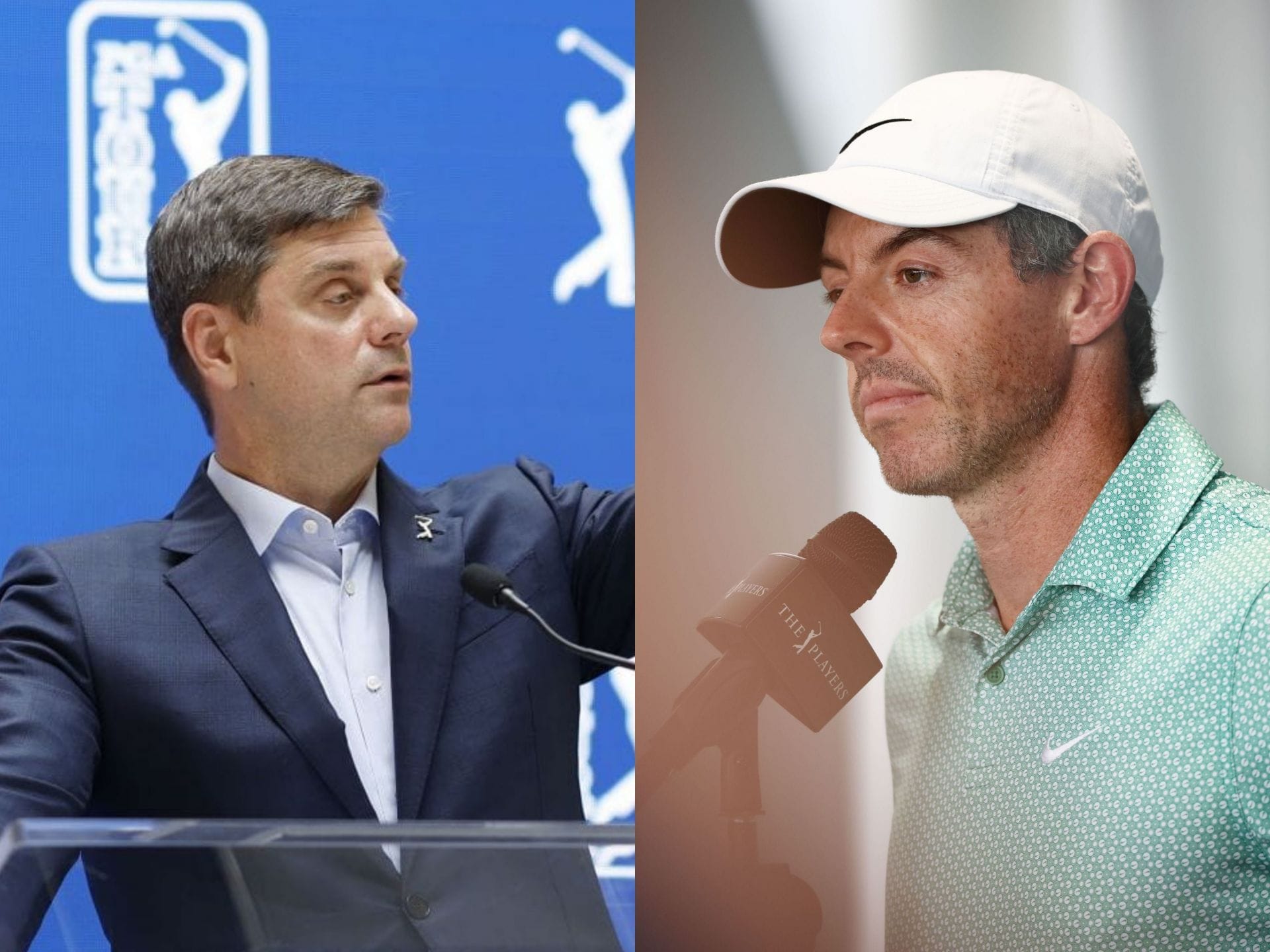 Brian Rolapp and Rory McIlroy (Images via Getty)