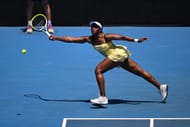 Sloane Stephens in action at the 2026 Australian Open (Source: Getty)
