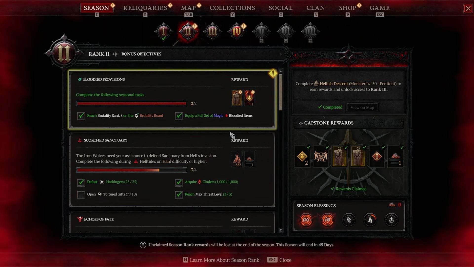 How to complete the Bloodied Provisions seasonal objective in Diablo 4 S12