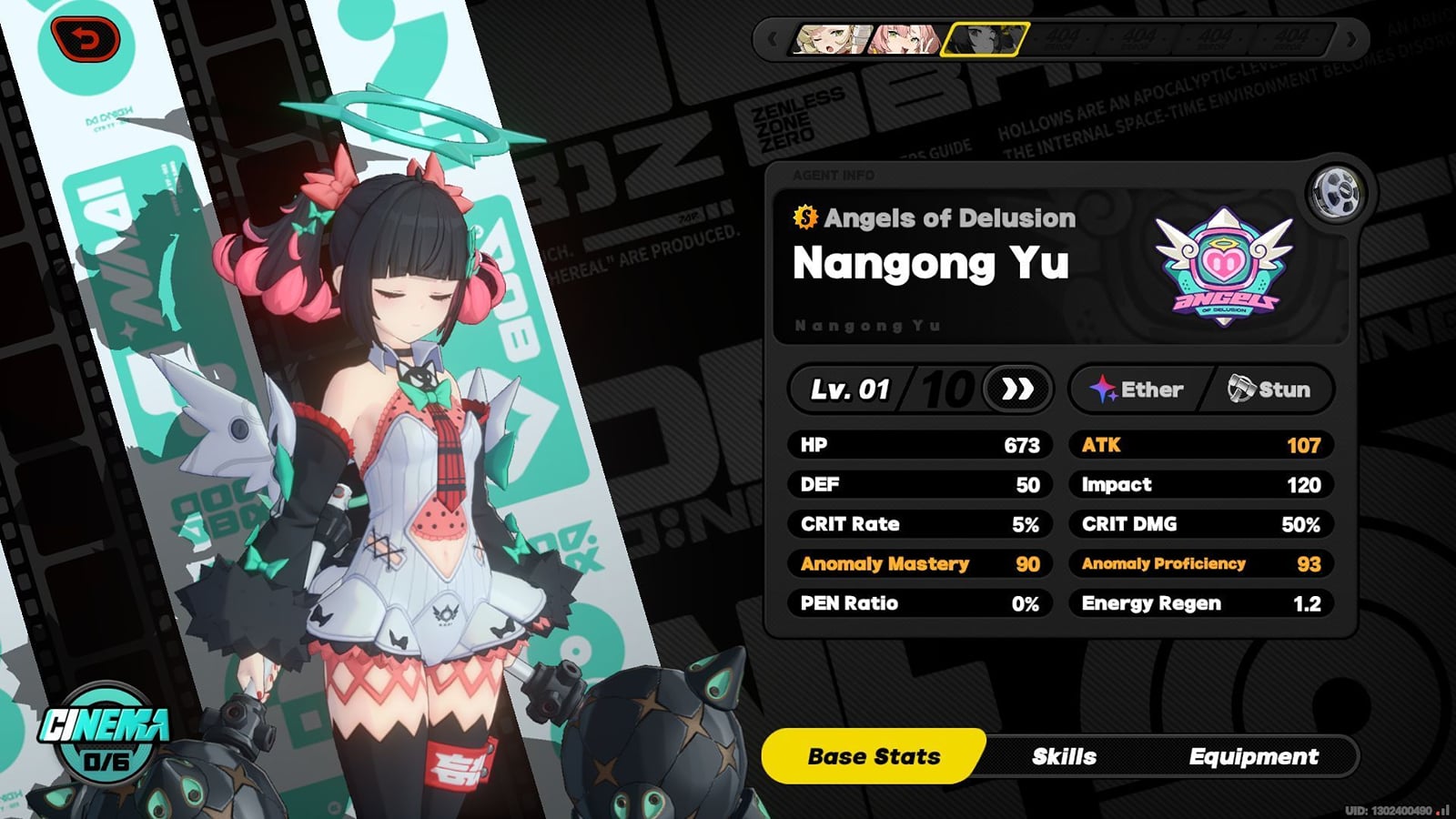 Zenless Zone Zero Nangong Yu Mindscape Cinema guide and pull values