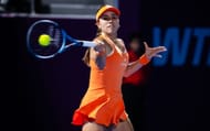 Camila Osorio in action at the 2026 Qatar Open (Source: Getty)