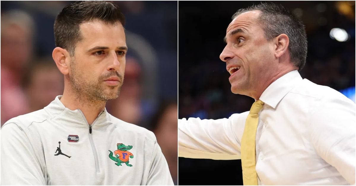 "Fakest tough guy of all time," "What a loser": Hoops fans rip Todd Golden for verbal spat with Iowa's Ben McCollum during Florida's shocking loss 