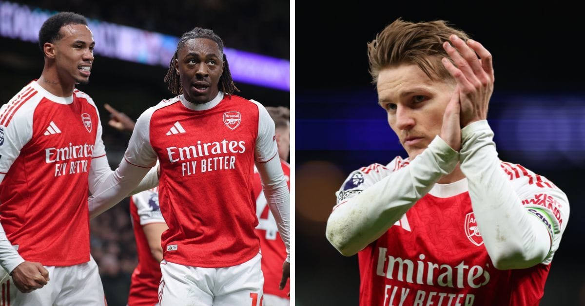 Martin Odegaard makes feelings clear about Eberechi Eze scoring twice for Arsenal in north London derby win after starting as no.10