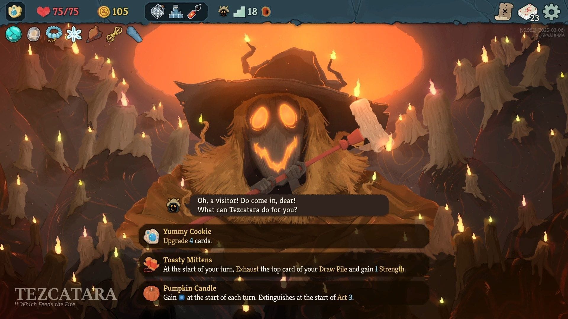 Select any of the three Ancient relic options (Image via Mega Crit)