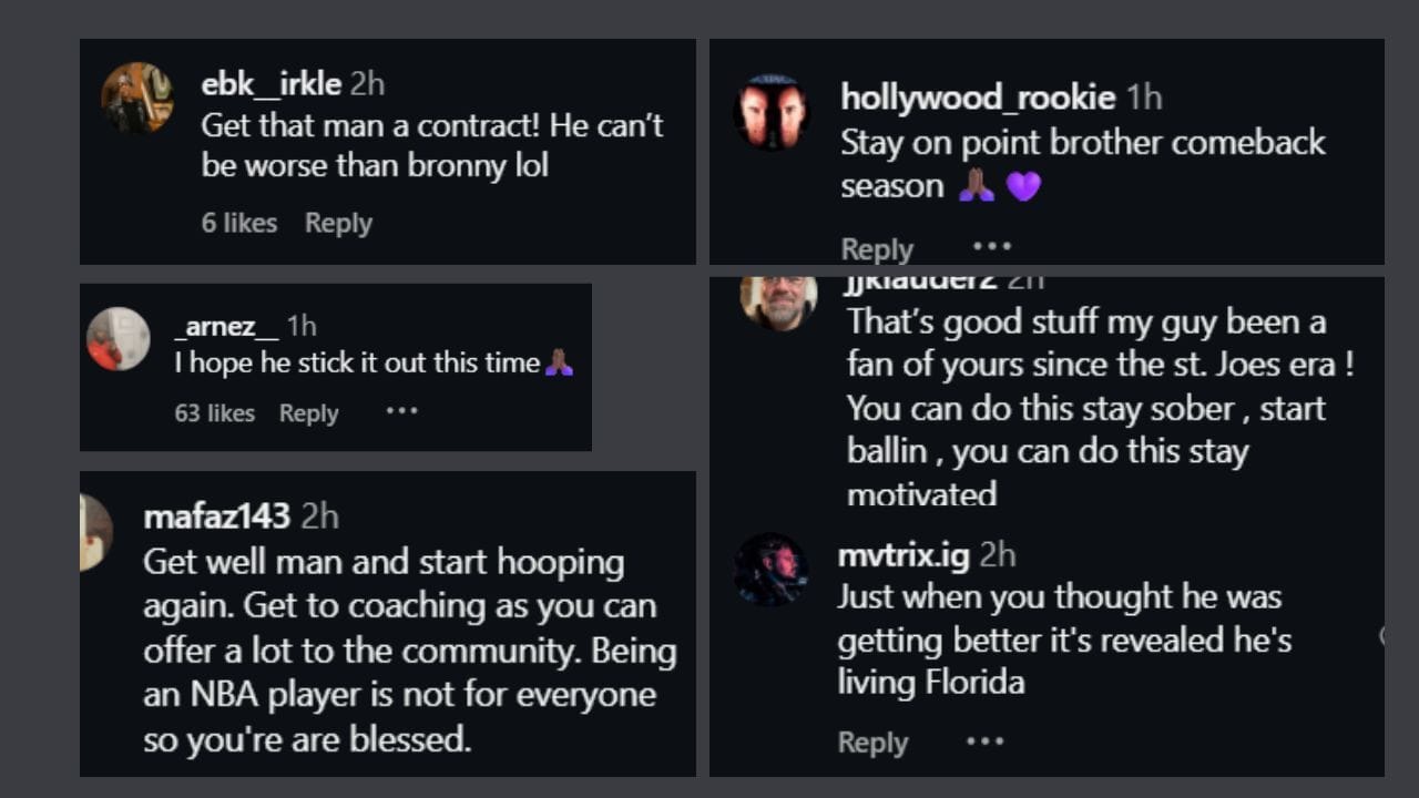 Fans comment on Delonte West being 100 days sober.