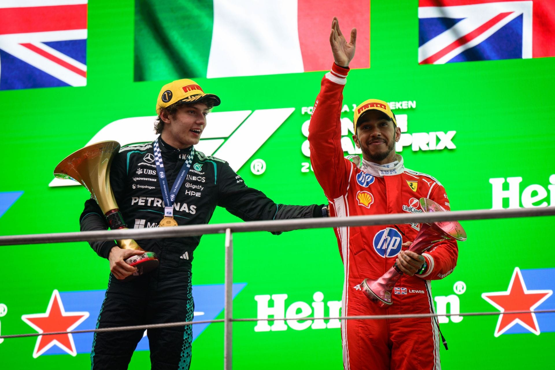 Lewis Hamilton shares a beautiful message for Kimi Antonelli after he wins the F1 Chinese GP