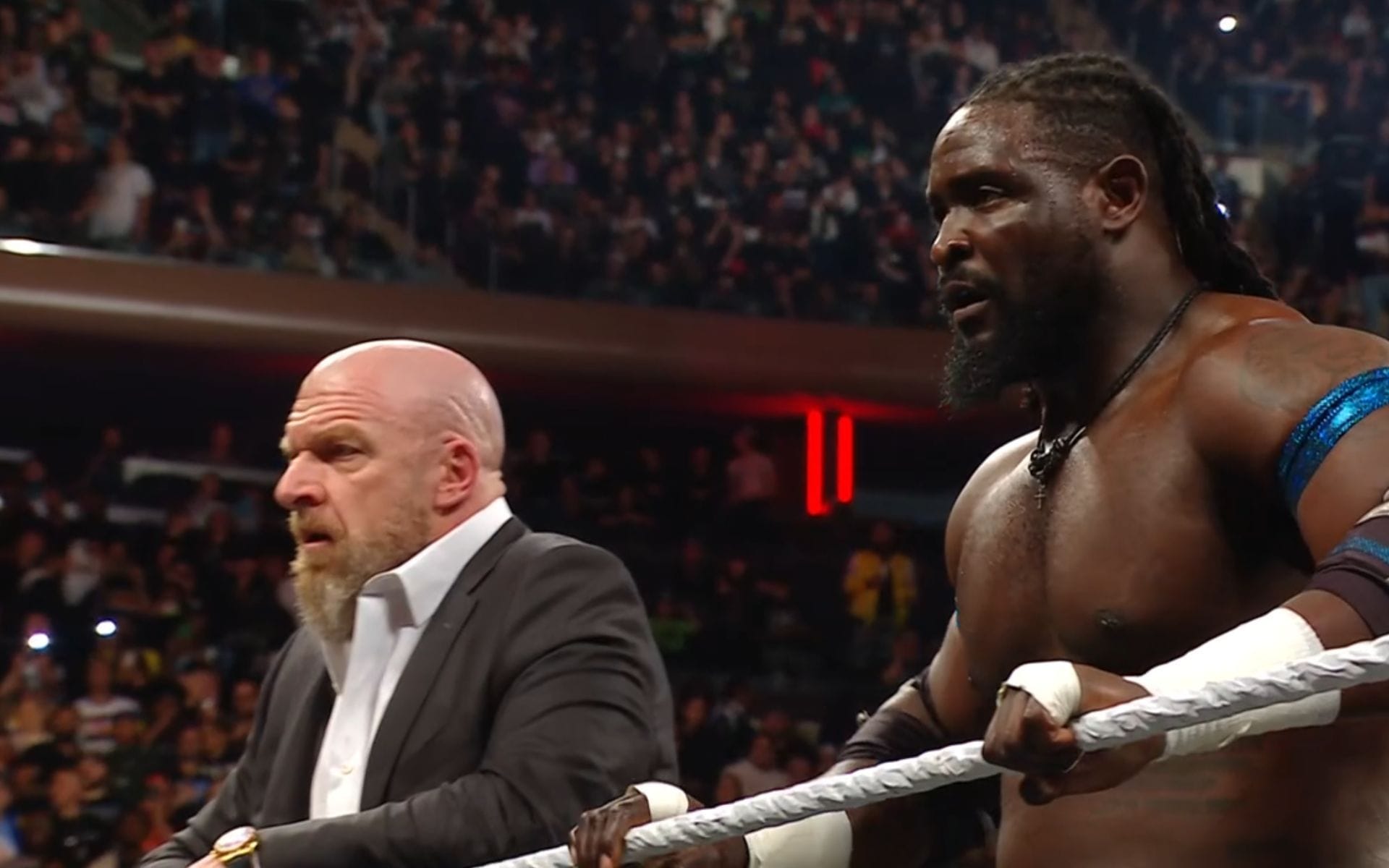 [WATCH] Triple H forced to come out on WWE RAW to stop Oba Femi as major authority figure gets attacked