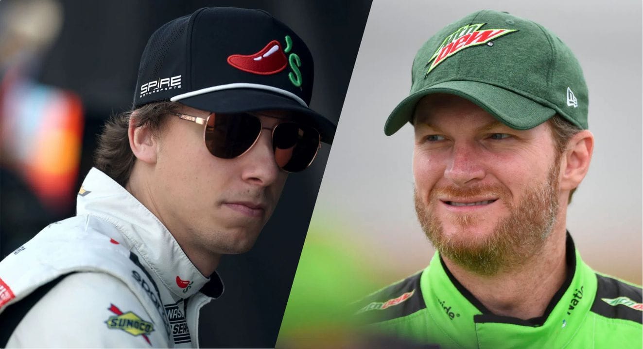 “Straight bada** vintage”: Dale Jr. raves about Carson Hocevar’s Dale Earnhardt throwback paint scheme for Darlington&nbsp;