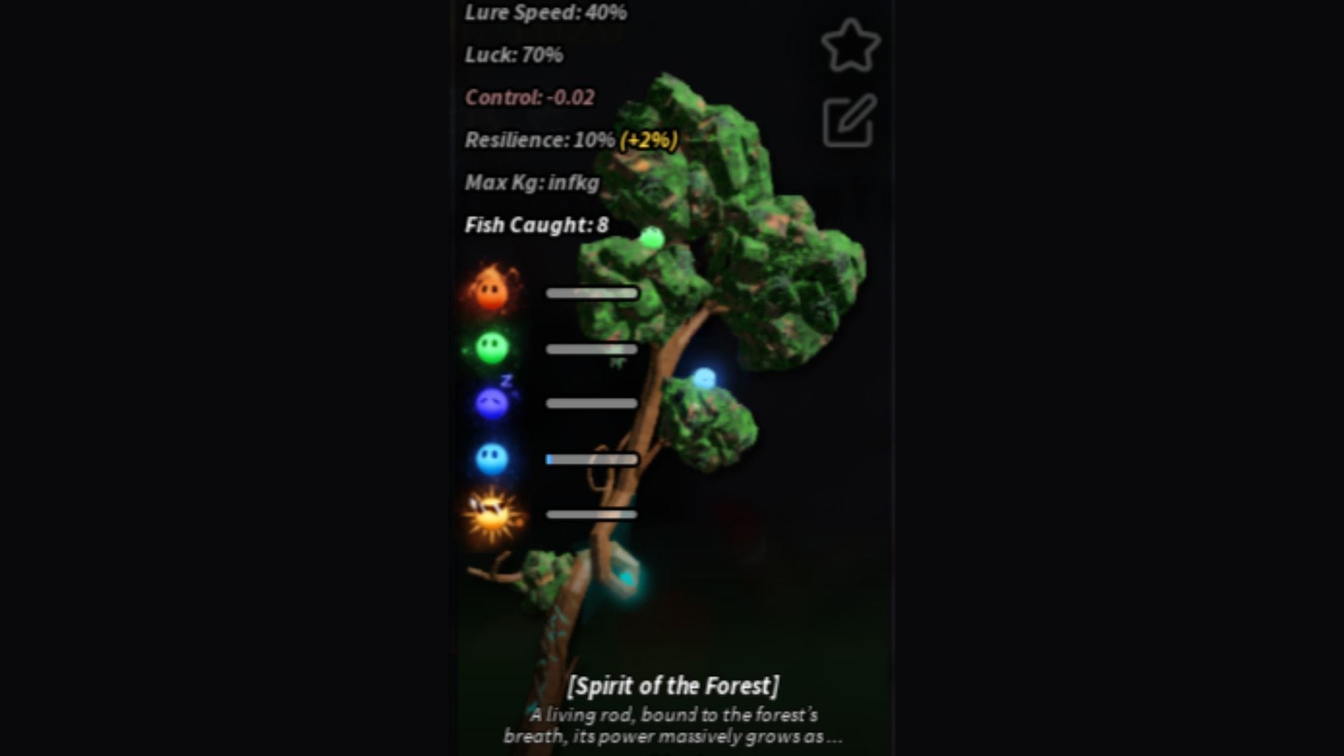 Spirit of the Forest rod (Image via Roblox)