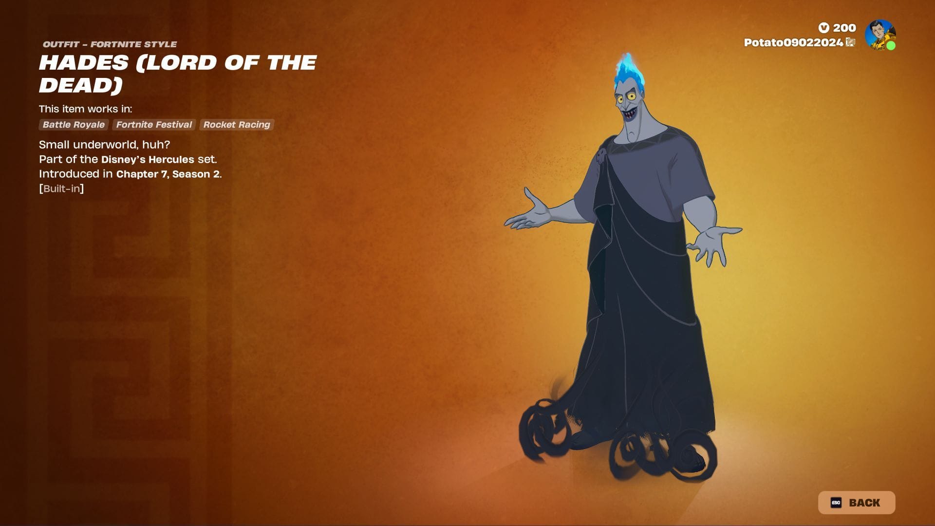 All Disney Hercules skins in Fortnite