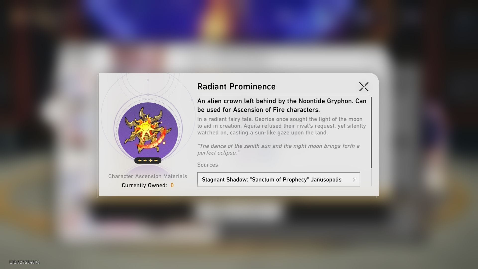 Radiant Prominence (Image via HoYoverse)