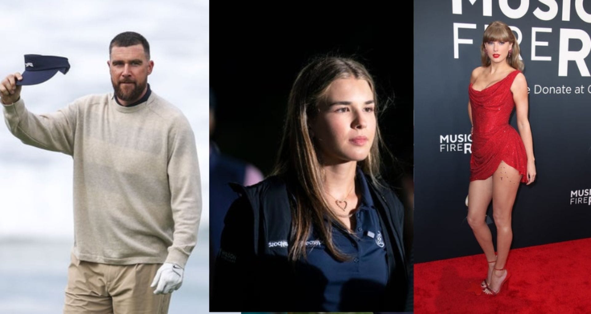 Travis Kelce crosses paths with Kai Trump amid Taylor Swift absence at Tiger Woods