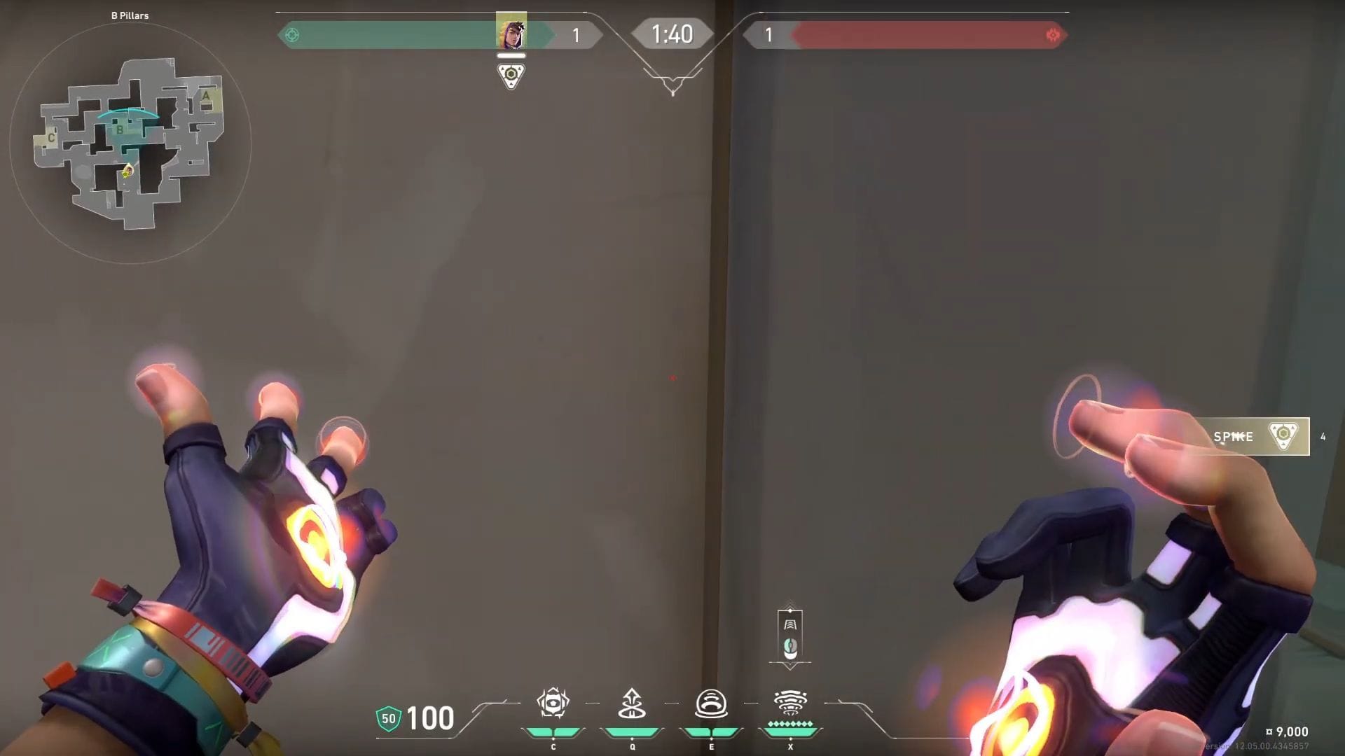 B-Site Bassquake - wide radius placement (Image via SK Gaming || Riot Games)