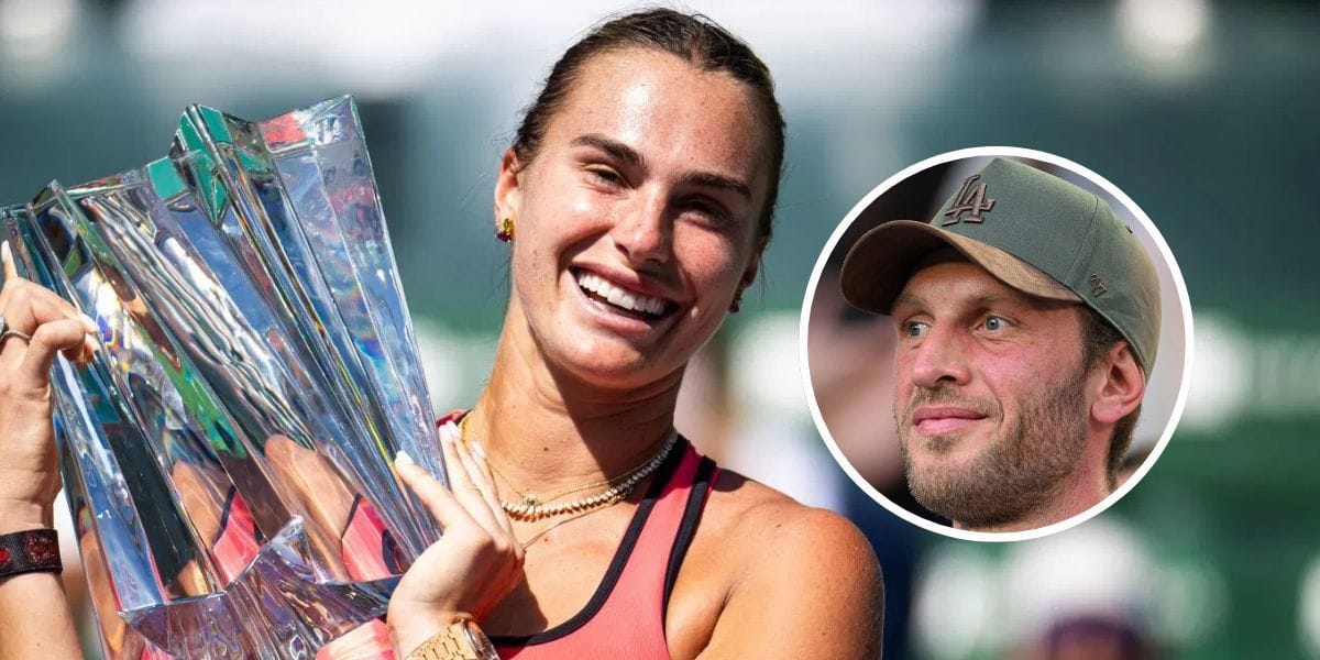 Aryna Sabalenka's soon-to-be mother-in-law quotes the Bible & blesses son Georgios as he celebrates title-winning Indian Wells trip
