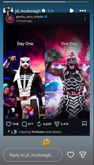 JD McDonagh is questioning it (Source:WWE.com)