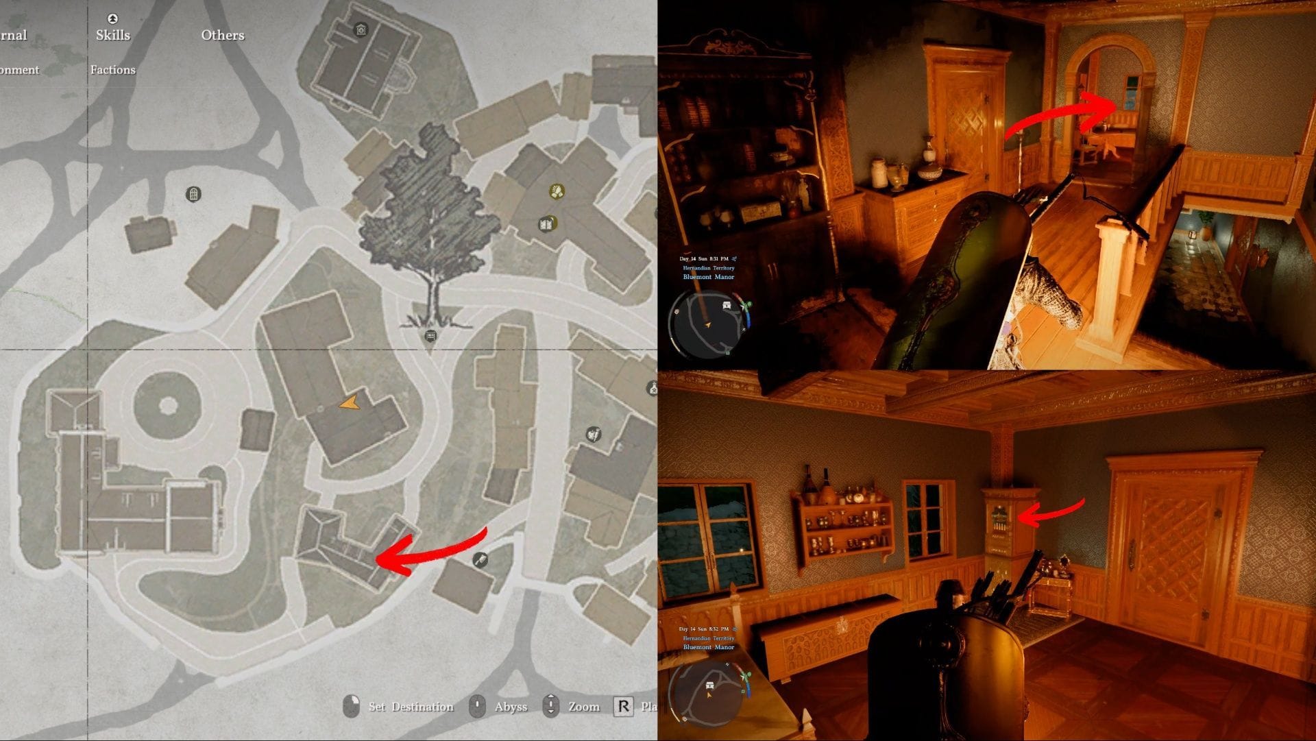 Second Bluemont Manor Strongbox Puzzle location (Image via Pearl Abyss || Sportskeeda)