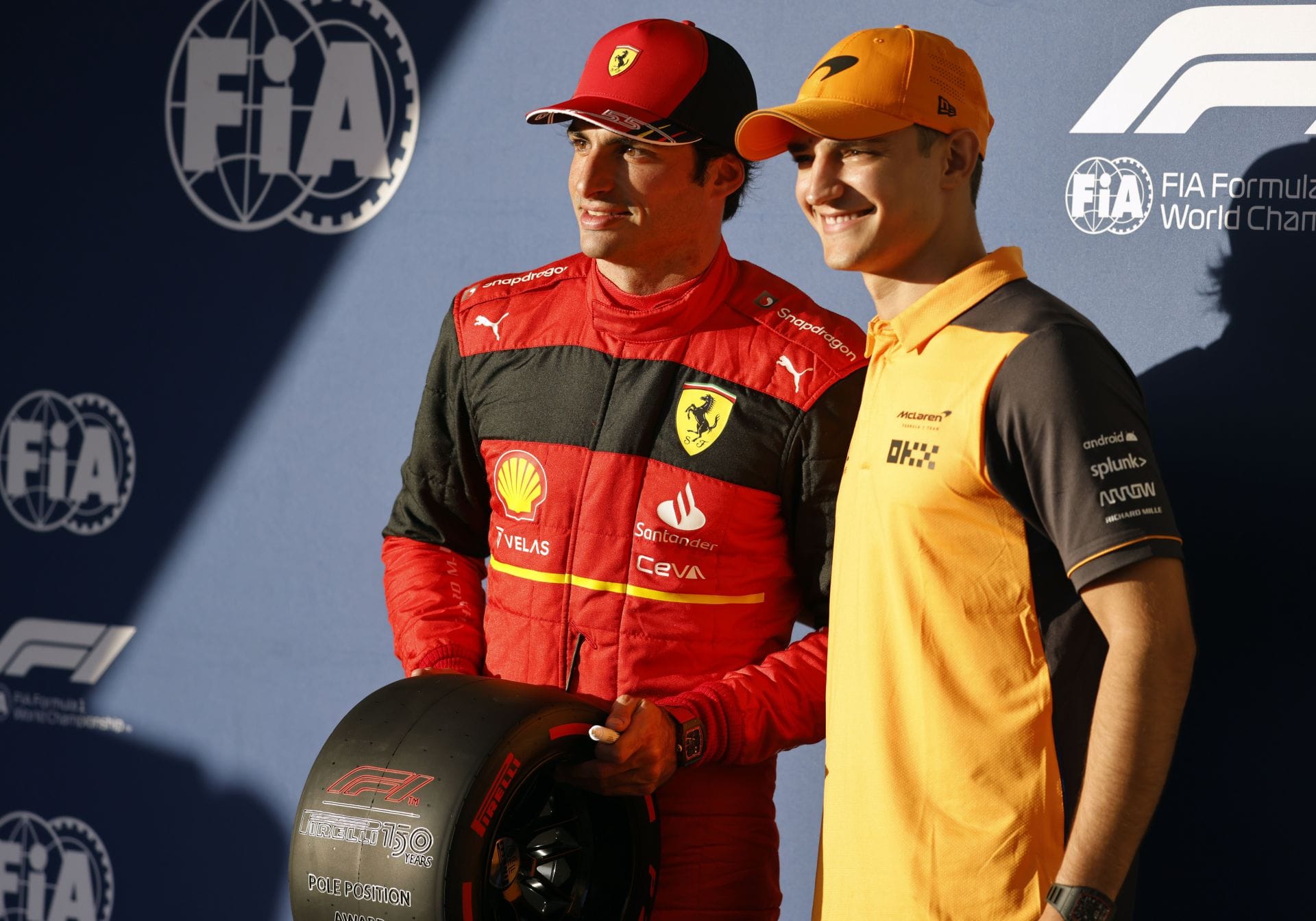 Carlos Sainz and Alex Palou - 2022 F1 US Grand Prix - Source: Getty