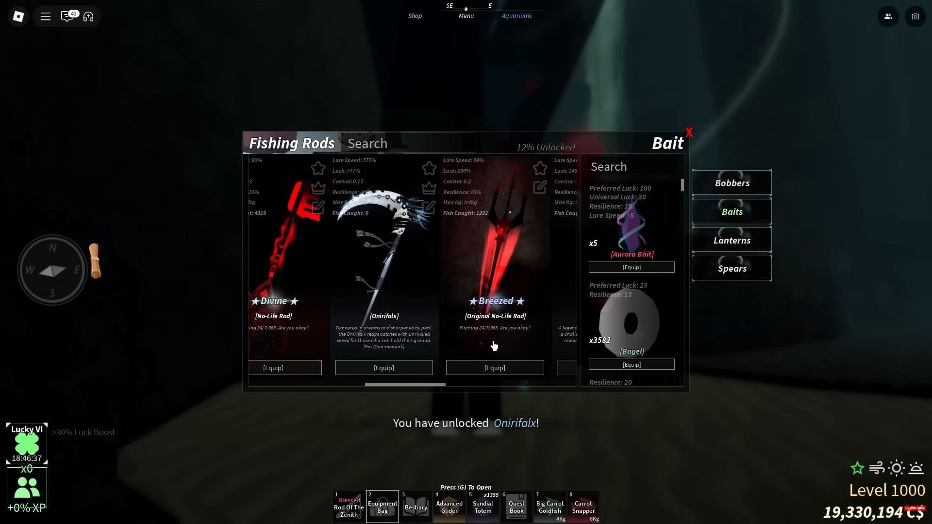 Onirfalx is available through Nick's quests (Image via Roblox || YouTube/@OfficialPixelPlayss)