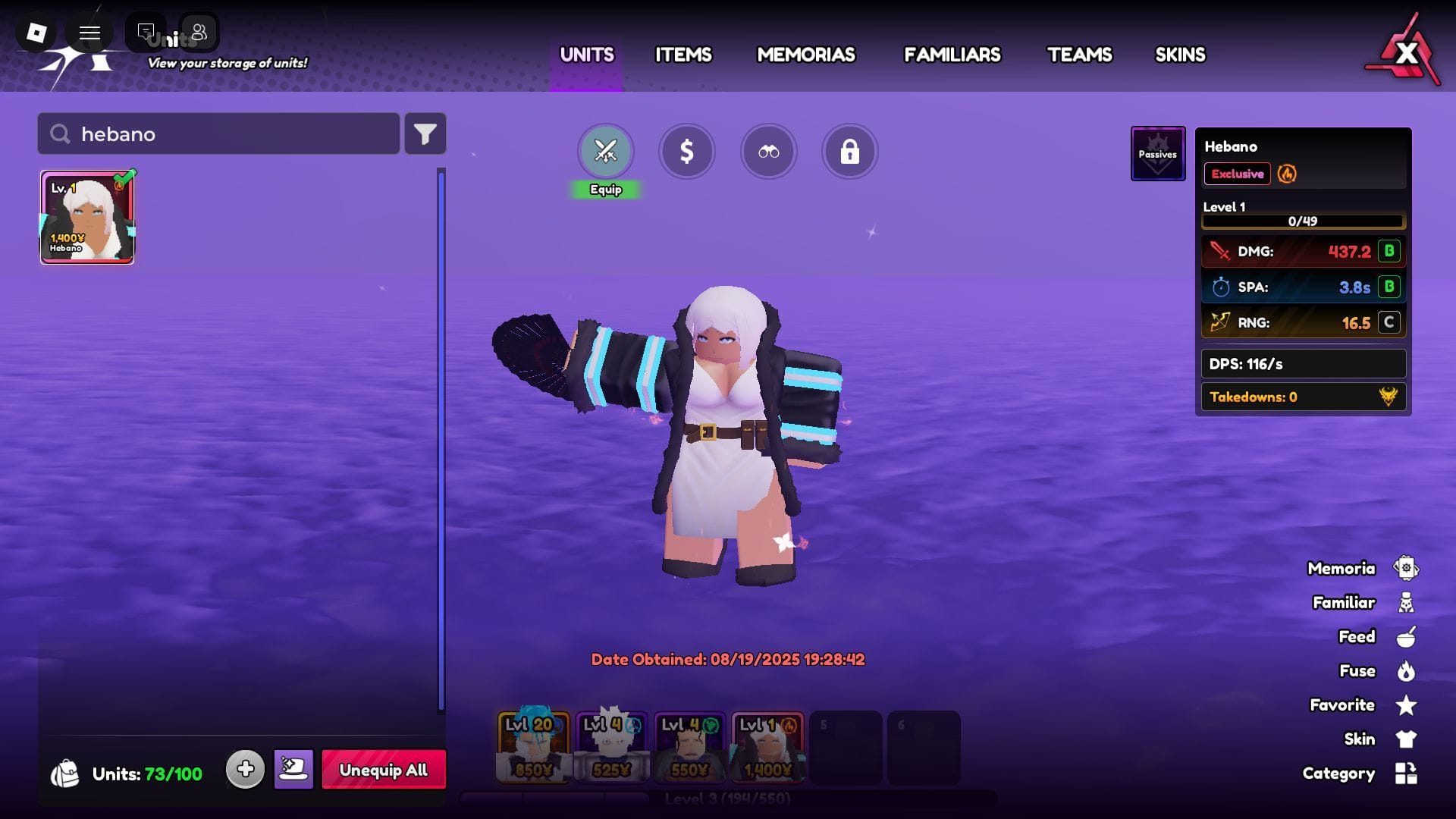 Hebano in her pre-evolved state (Image via Roblox)