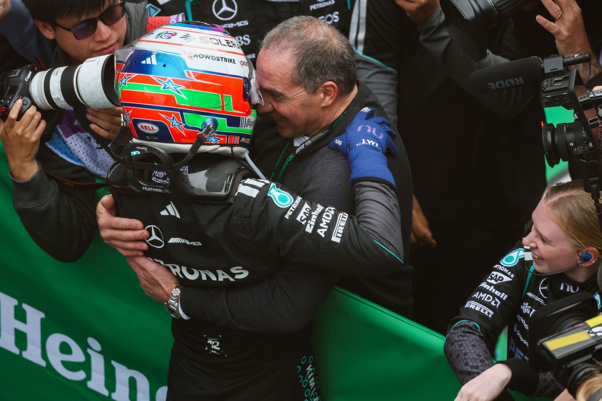 Marco and Kimi Antonelli at the Chinese Grand Prix - Source: Getty