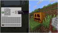 Crafting and using shears in the game (Image via Mojang Studios || Sportskeeda)