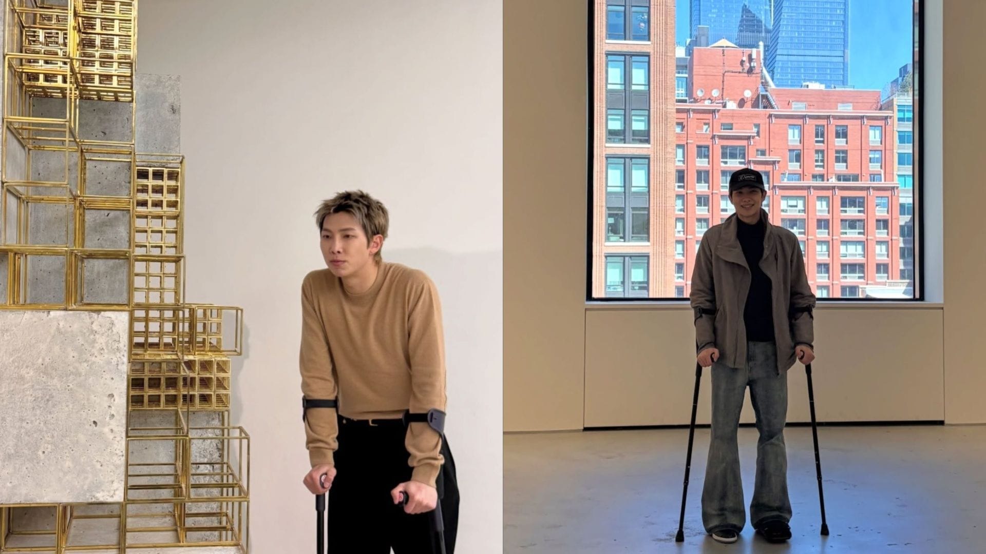 “It’s an ankle sprain and not a fracture” - Fans defend BTS’ RM against backlash over allegations of “faking” injury 