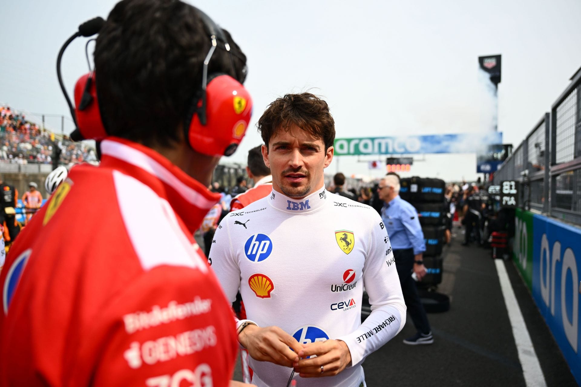 "Two Steel balls": Charles Leclerc's race engineer's reaction to his overtake of George Russell