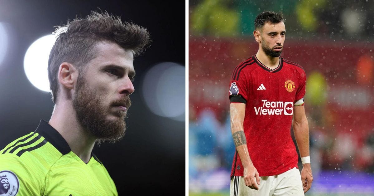 Ex-Manchester United star David de Gea takes cheeky dig at Bruno Fernandes as he reacts to latter's assist in Aston Villa win